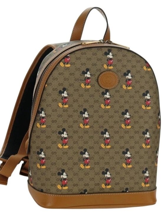 GUCCI Micro GG Supreme Disney Backpack PVC Beige Gold 552884 Auth 171451SAM main image 15